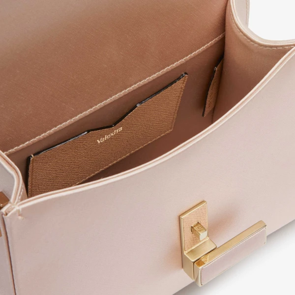 Valextra Iside Satin Top Handle Micro Bag in Powder Pink | Mini Bags | Luxury Shoes 