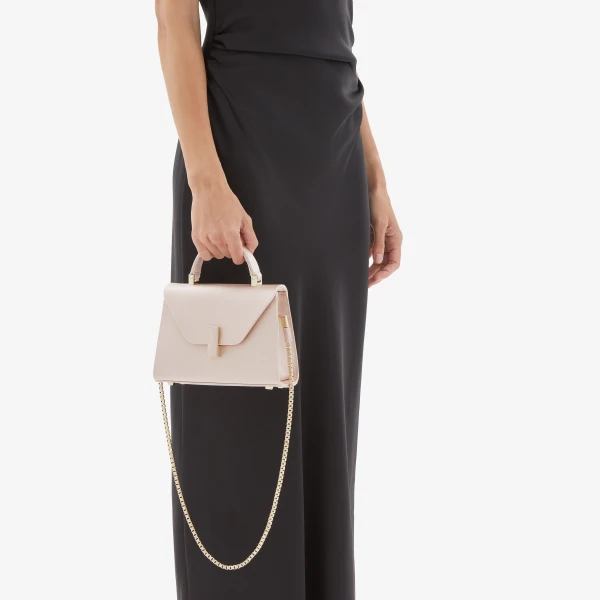 Valextra Iside Satin Top Handle Micro Bag in Powder Pink | Mini Bags | Luxury Shoes 