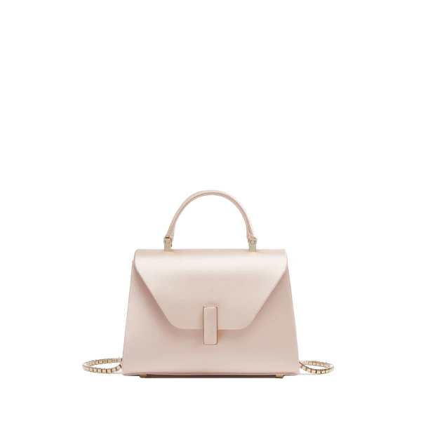 Valextra Iside Satin Top Handle Micro Bag in Powder Pink | Mini Bags | Luxury Shoes 