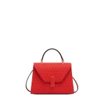 Valextra Iside Snake Crossbody Micro Bag in Crimson Red and Black | Shoulder & Crossbody Bags | Luxury Shoes 