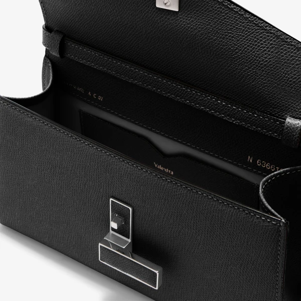 Valextra Iside Tin Top Handle Bag in Black | Totes & Top-Handle Bags | Luxury Shoes 
