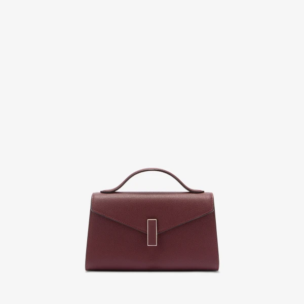 Valextra Iside Tin Top Handle Bag in Claret Red | Totes & Top-Handle Bags | Luxury Shoes 