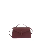 Valextra Iside Tin Top Handle Bag in Claret Red | Totes & Top-Handle Bags | Luxury Shoes 