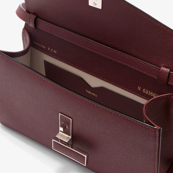 Valextra Iside Tin Top Handle Bag in Claret Red | Totes & Top-Handle Bags | Luxury Shoes 