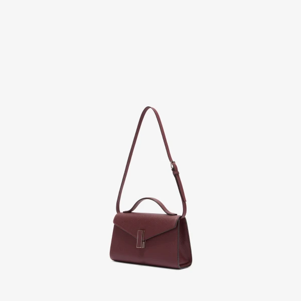 Valextra Iside Tin Top Handle Bag in Claret Red | Totes & Top-Handle Bags | Luxury Shoes 
