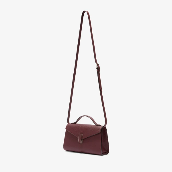 Valextra Iside Tin Top Handle Bag in Claret Red | Totes & Top-Handle Bags | Luxury Shoes 