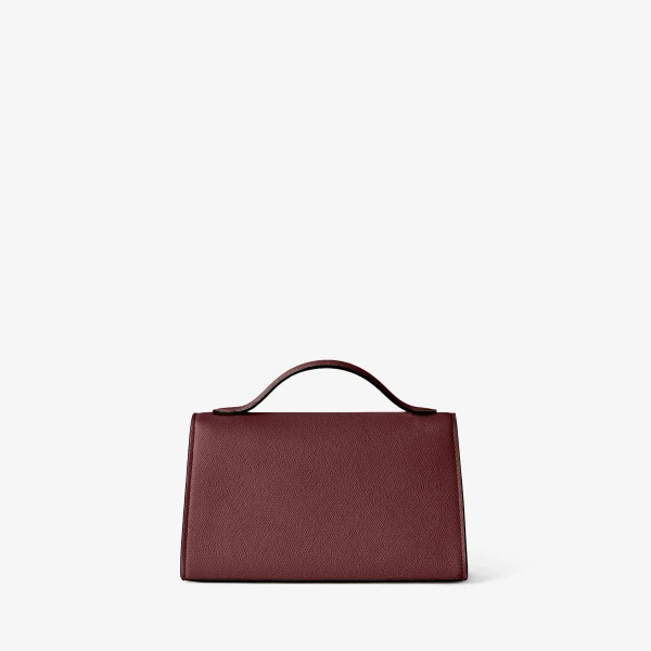 Valextra Iside Tin Top Handle Bag in Claret Red | Totes & Top-Handle Bags | Luxury Shoes 