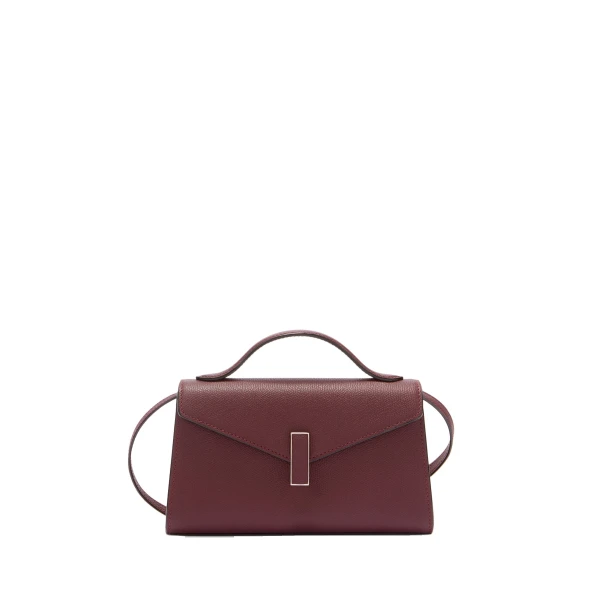 Valextra Iside Tin Top Handle Bag in Claret Red | Totes & Top-Handle Bags | Luxury Shoes 