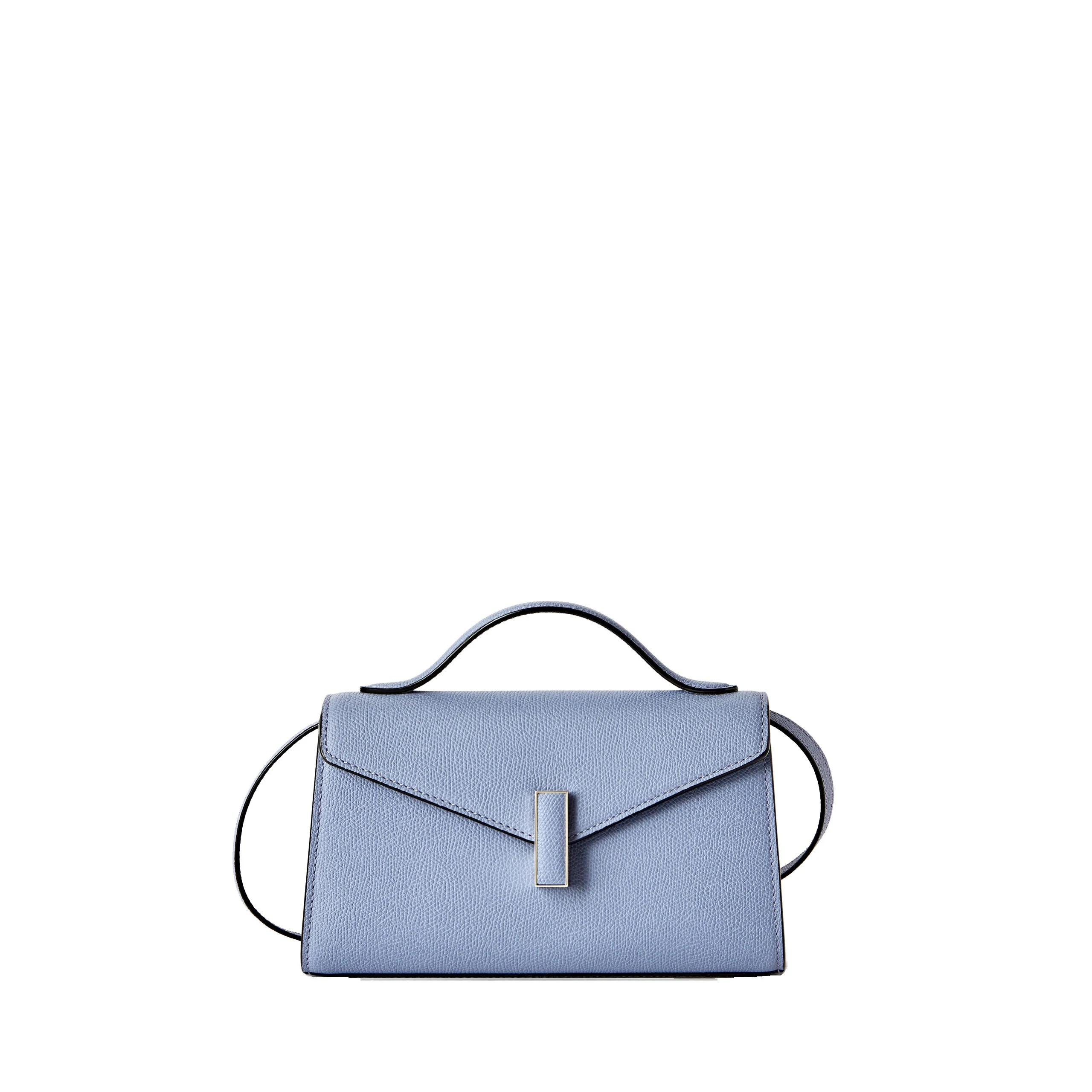 Valextra Iside Tin Top Handle Bag in Hydrangea Blue Valextra Iside Tin Top Handle Bag in Hydrangea Blue | Totes & Top-Handle Bags | Luxury Shoes