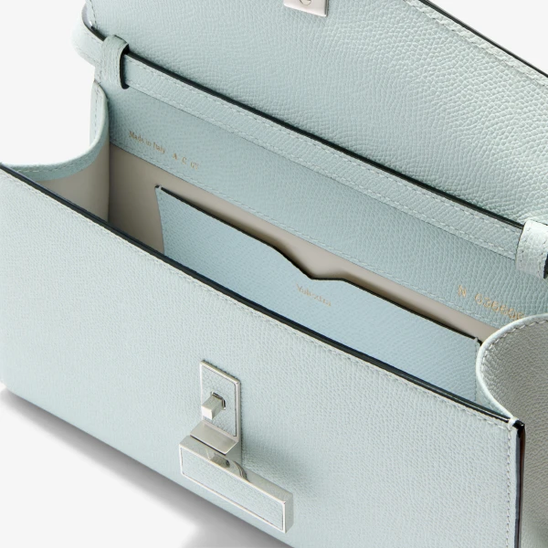 Valextra Iside Tin Top Handle Bag in Ice | Totes & Top-Handle Bags | Luxury Shoes 