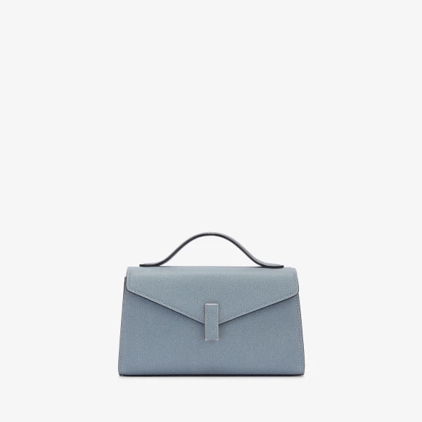 Valextra Iside Tin Top Handle Bag in Niagara Blue | Totes & Top-Handle Bags | Luxury Shoes 