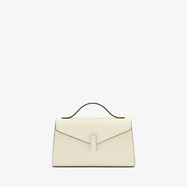 Valextra Iside Tin Top Handle Bag in Pergamena White | Totes & Top-Handle Bags | Luxury Shoes 