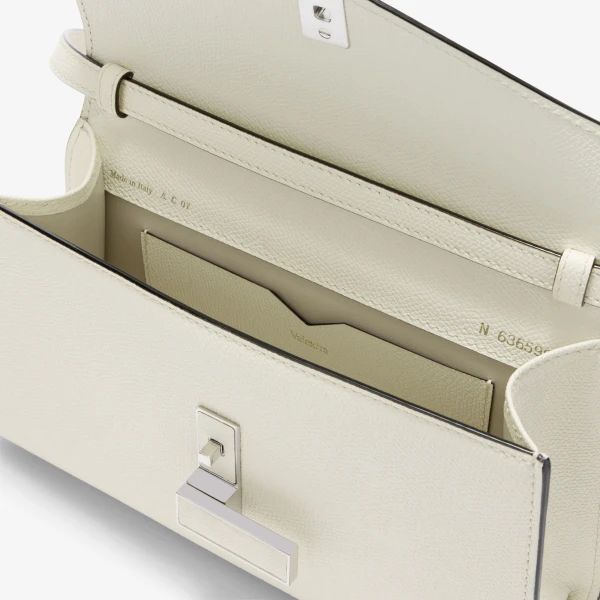 Valextra Iside Tin Top Handle Bag in Pergamena White | Totes & Top-Handle Bags | Luxury Shoes 