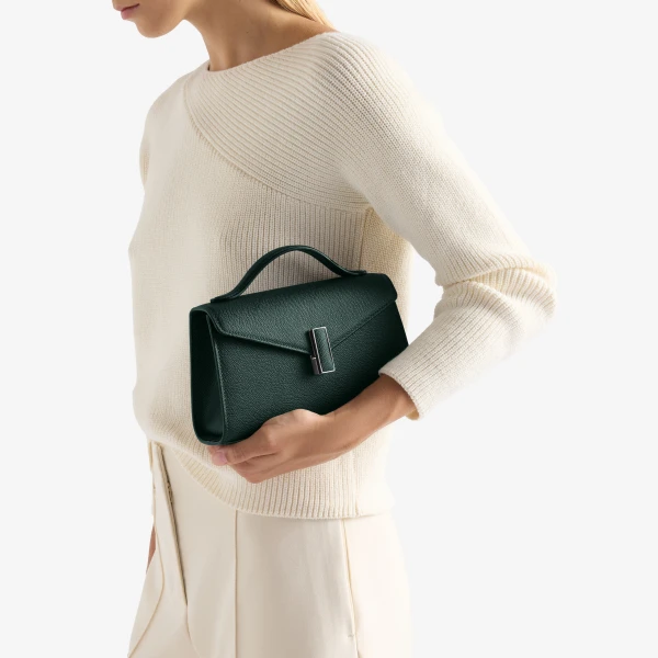 Valextra Iside Tin Top Handle Bag in Valextra Green | Totes & Top-Handle Bags | Luxury Shoes 