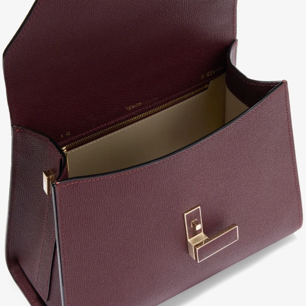 Valextra Iside Top Handle Medium Bag in Claret Red | Totes & Top-Handle Bags | Luxury Shoes 