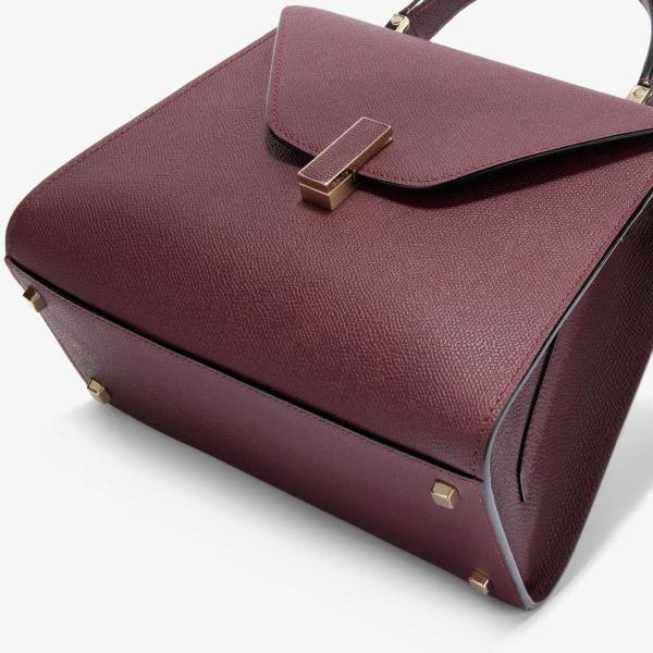 Valextra Iside Top Handle Medium Bag in Claret Red | Totes & Top-Handle Bags | Luxury Shoes 