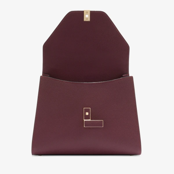 Valextra Iside Top Handle Medium Bag in Claret Red | Totes & Top-Handle Bags | Luxury Shoes 