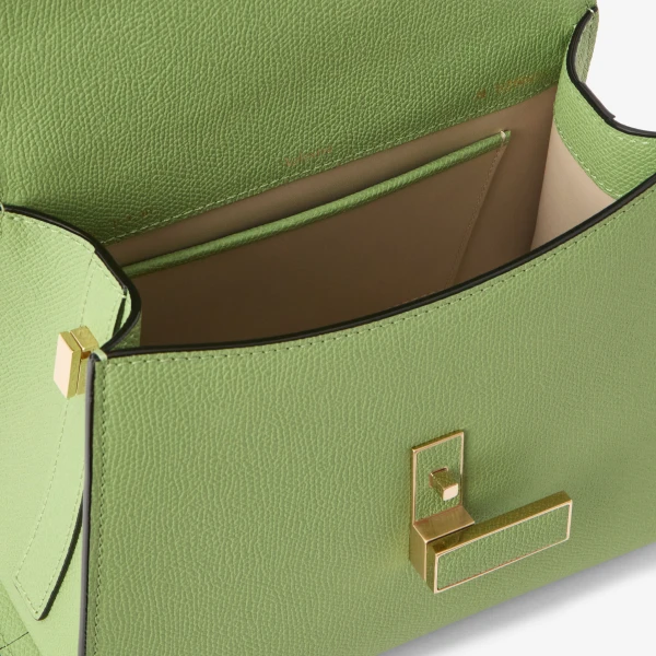 Valextra Iside Top Handle Mini Bag in Aloe Green | Mini Bags | Luxury Shoes 