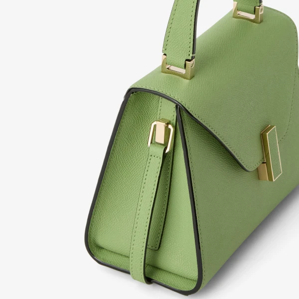 Valextra Iside Top Handle Mini Bag in Aloe Green | Mini Bags | Luxury Shoes 
