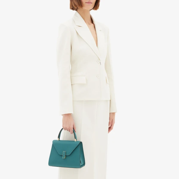 Valextra Iside Top Handle Mini Bag in Bottle Green | Mini Bags | Luxury Shoes 