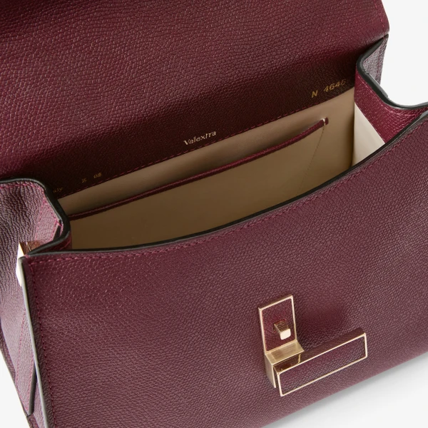 Valextra Iside Top Handle Mini Bag in Claret Red | Mini Bags | Luxury Shoes 