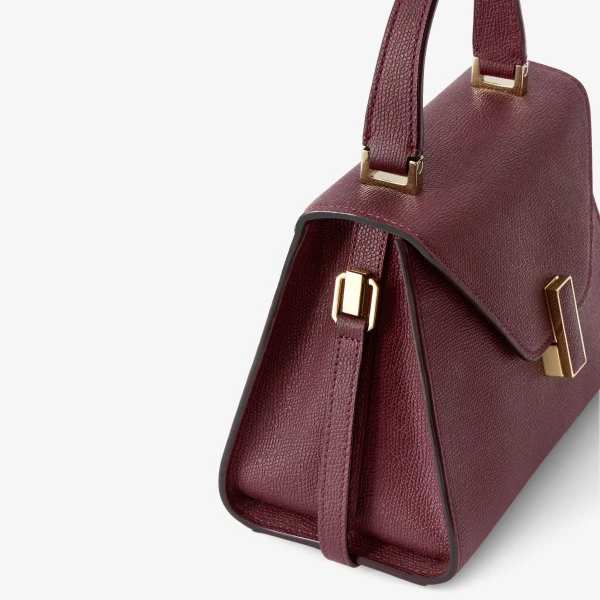 Valextra Iside Top Handle Mini Bag in Claret Red | Mini Bags | Luxury Shoes 