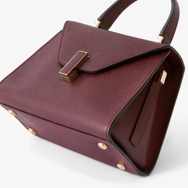 Valextra Iside Top Handle Mini Bag in Claret Red | Mini Bags | Luxury Shoes 