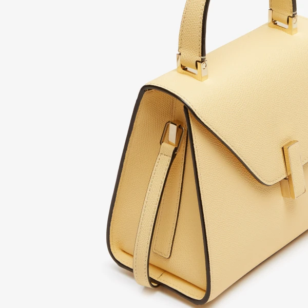 Valextra Iside Top Handle Mini Bag in Cream Yellow | Mini Bags | Luxury Shoes 