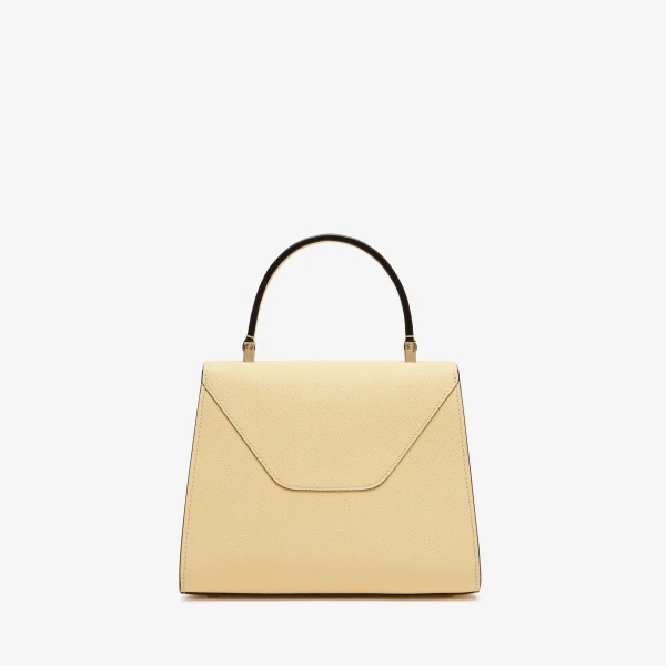 Valextra Iside Top Handle Mini Bag in Cream Yellow | Mini Bags | Luxury Shoes 