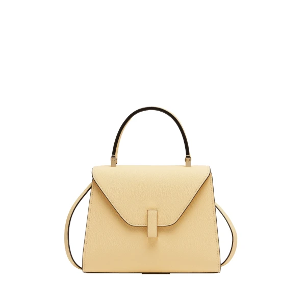 Valextra Iside Top Handle Mini Bag in Cream Yellow | Mini Bags | Luxury Shoes 