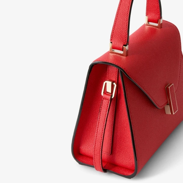 Valextra Iside Top Handle Mini Bag in Crimson Red | Mini Bags | Luxury Shoes 