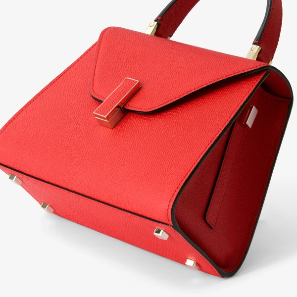 Valextra Iside Top Handle Mini Bag in Crimson Red | Mini Bags | Luxury Shoes 