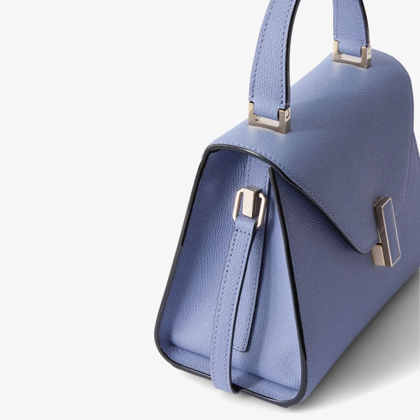 Valextra Iside Top Handle Mini Bag in Hydrangea Blue | Mini Bags | Luxury Shoes 
