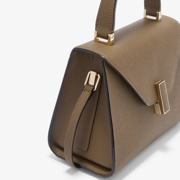 Valextra Iside Top Handle Mini Bag in Khaki | Mini Bags | Luxury Shoes 