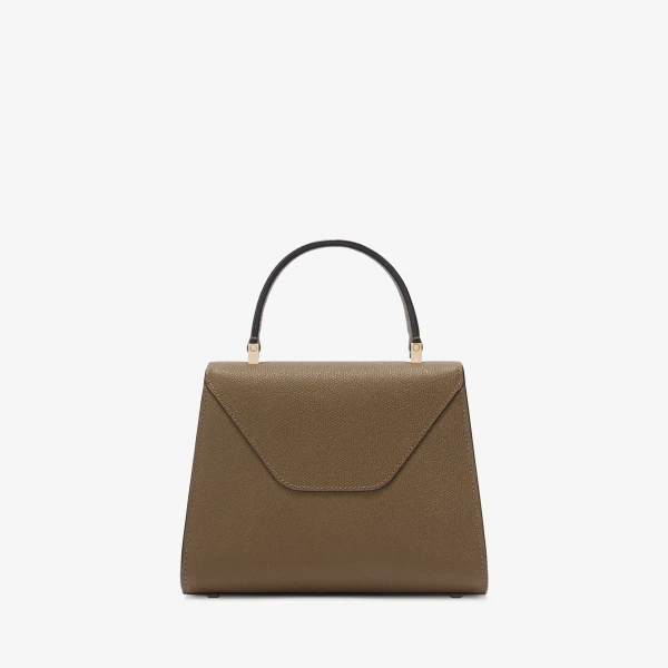 Valextra Iside Top Handle Mini Bag in Khaki | Mini Bags | Luxury Shoes 