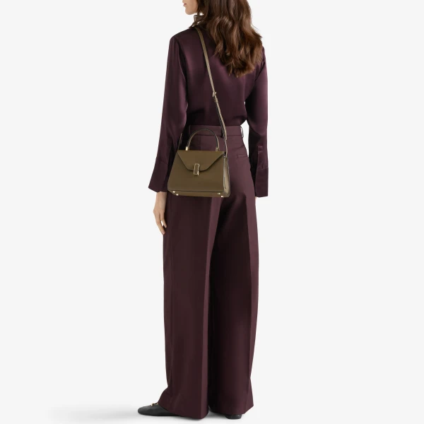 Valextra Iside Top Handle Mini Bag in Khaki | Mini Bags | Luxury Shoes 