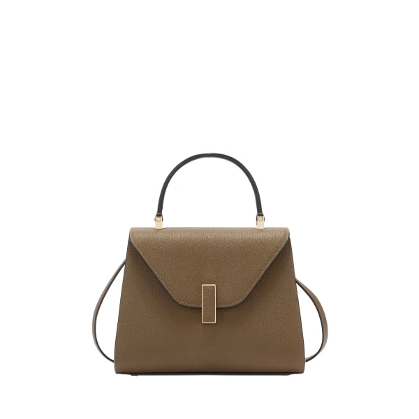 Valextra Iside Top Handle Mini Bag in Khaki | Mini Bags | Luxury Shoes 