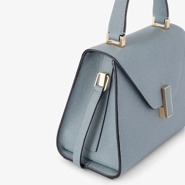 Valextra Iside Top Handle Mini Bag in Niagara Blue | Mini Bags | Luxury Shoes 
