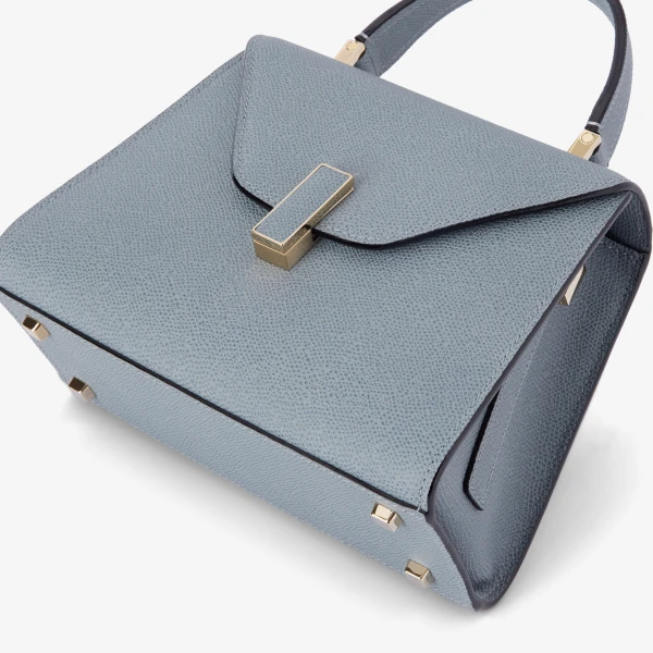 Valextra Iside Top Handle Mini Bag in Niagara Blue | Mini Bags | Luxury Shoes 