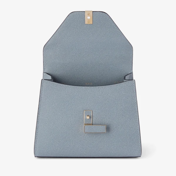Valextra Iside Top Handle Mini Bag in Niagara Blue | Mini Bags | Luxury Shoes 