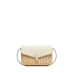 Valextra Iside Wicker Clutch in Beige and Pergamena White | Clutch Bags | Luxury Shoes 