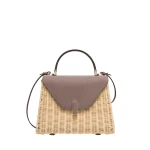 Valextra Iside Wicker Top Handle Medium Bag in Beige and Sahara | Totes & Top-Handle Bags | Luxury Shoes 