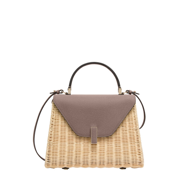 Valextra Iside Wicker Top Handle Medium Bag in Beige and Sahara | Totes & Top-Handle Bags | Luxury Shoes 