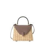 Valextra Iside Wicker Top Handle Mini Bag in Beige and Sahara | Mini Bags | Luxury Shoes 