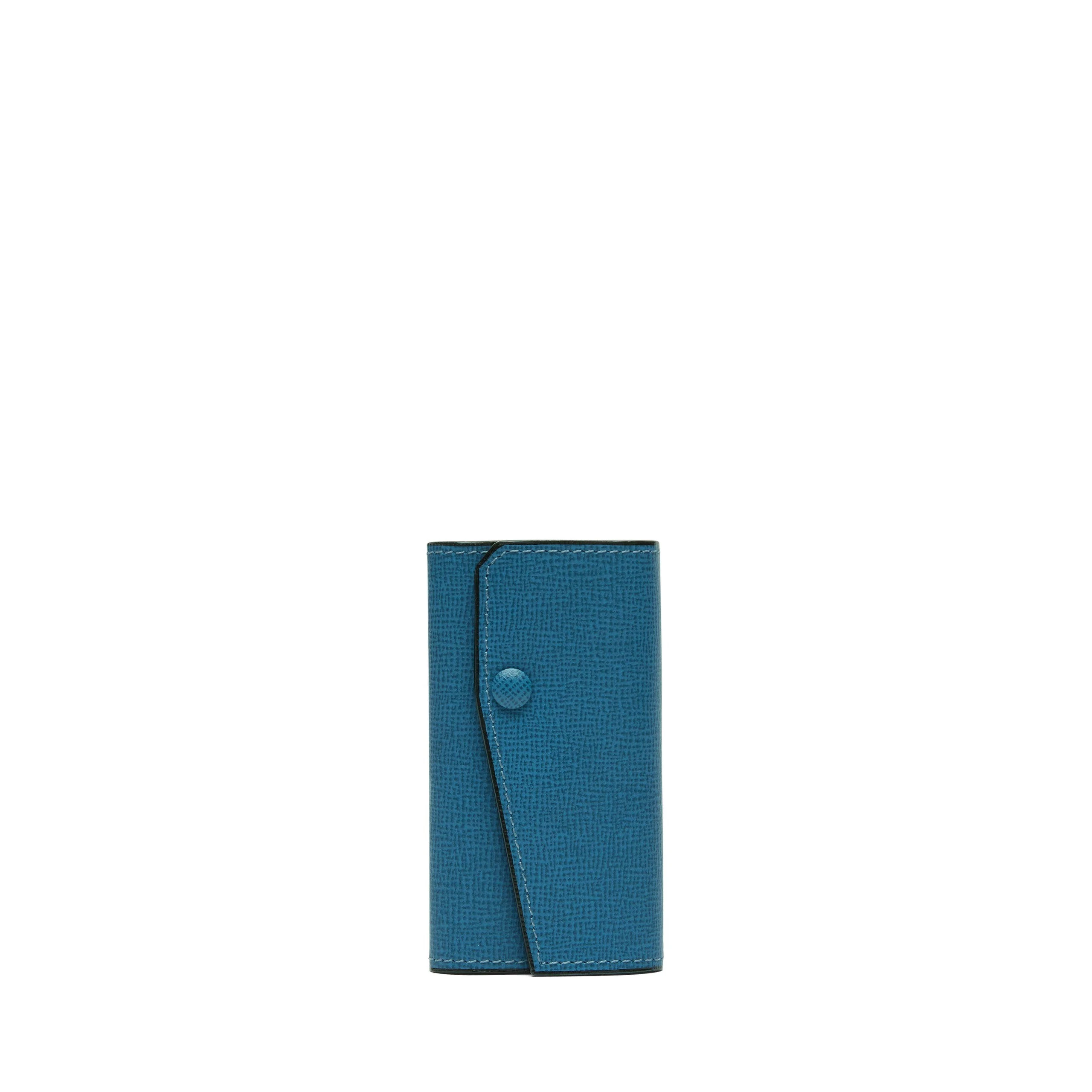 Valextra Key Holder 6 Hooks with Button in Cobalt Blue Valextra Key Holder 6 Hooks with Button in Cobalt Blue | Keys Holder | Luxury Shoes