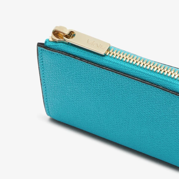 Valextra Key Holder Zip Around in Aquamarine Blue | Keys Holder | Luxury Shoes 