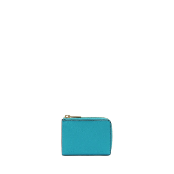 Valextra Key Holder Zip Around in Aquamarine Blue | Keys Holder | Luxury Shoes 