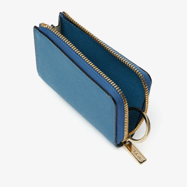 Valextra Key Holder Zip Around in Cobalt Blue | Keys Holder | Luxury Shoes 