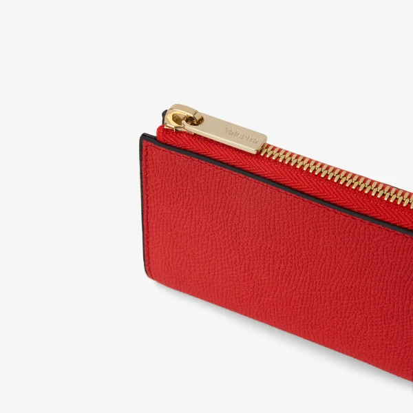 Valextra Key Holder Zip Around in Crimson Red | Keys Holder | Luxury Shoes 