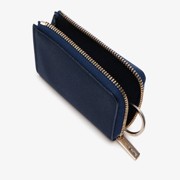 Valextra Key Holder Zip Around in Dark Blue | Keys Holder | Luxury Shoes 